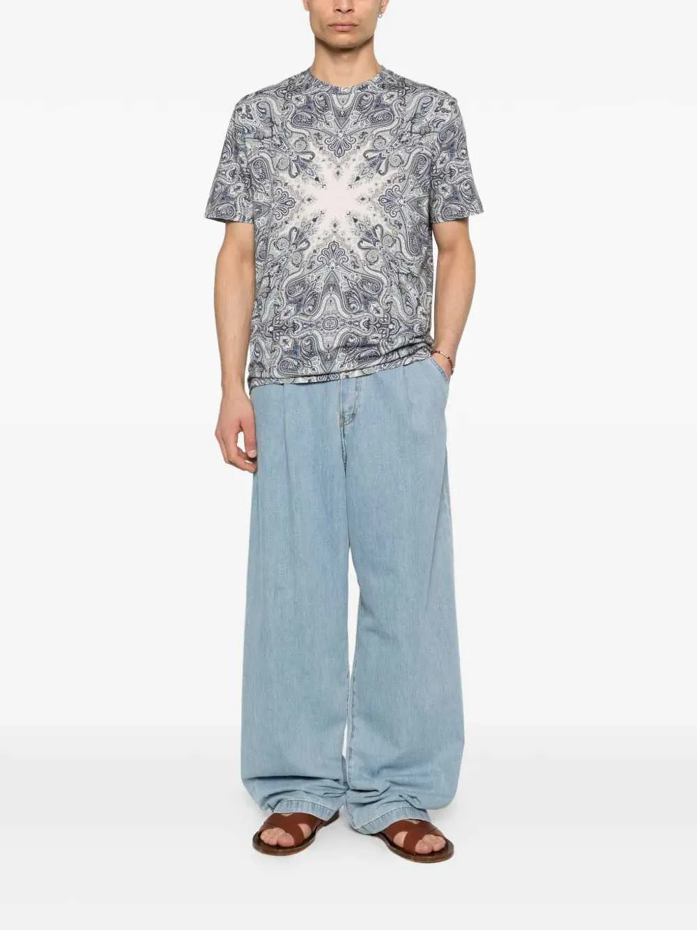 Paisley Print T-Shirt sold by Wanan Luxury product image thumbnail 2