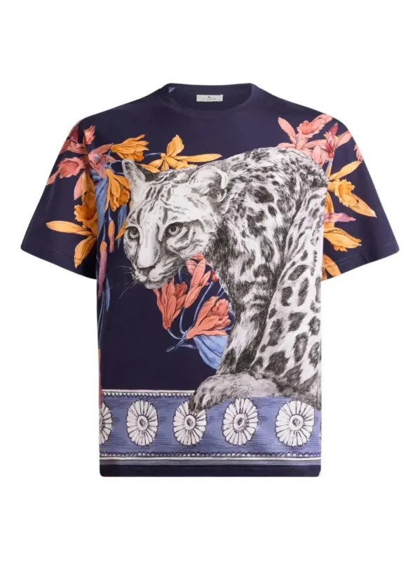 Cotton T-Shirt With Placed Print sold by Wanan Luxury