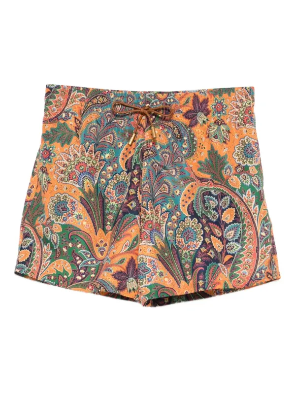 Drawstring Swim Shorts With Paisley Print made by Etro