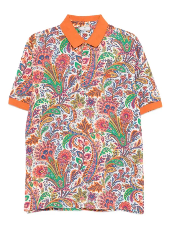Paisley Print Polo sold by Wanan Luxury
