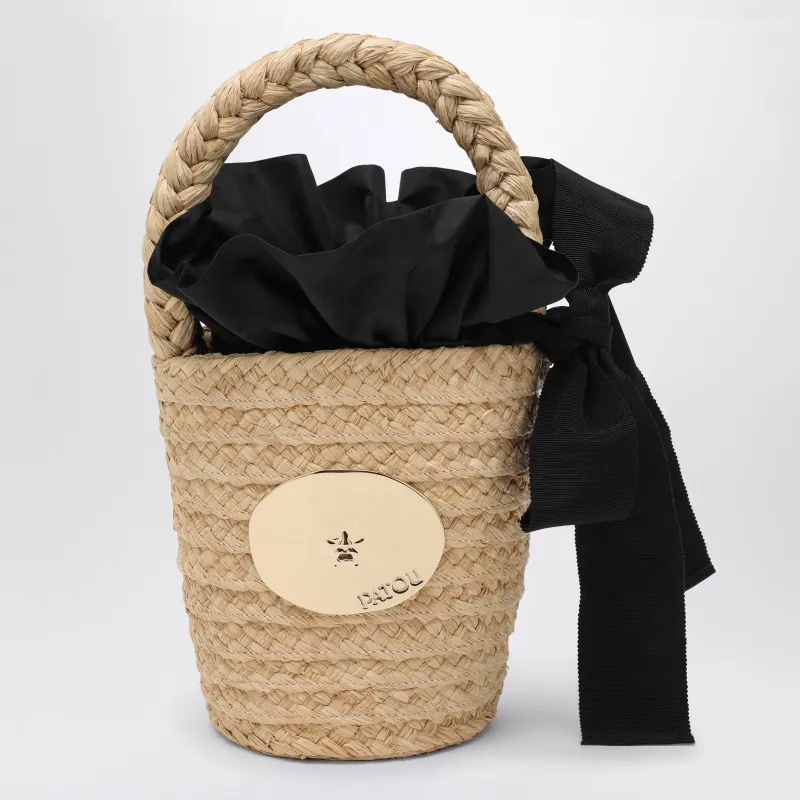 Vanilla Straw Bucket With Logo sold by Wanan Luxury