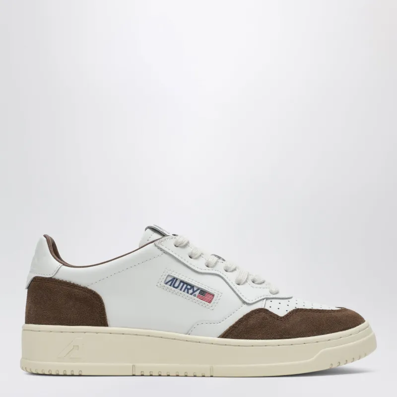 Medalist Low Sneakers In White Leather And Tundra Suede sold by Wanan Luxury