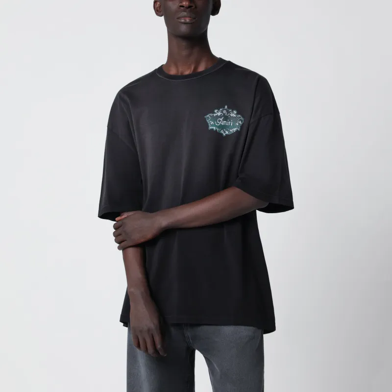 Black Cotton T-Shirt With Logo made by AMIRI