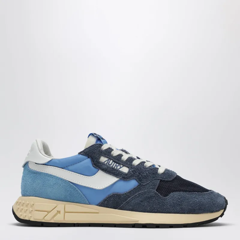 Reelwind Low Sneakers In Blue Nylon And Suede made by Autry