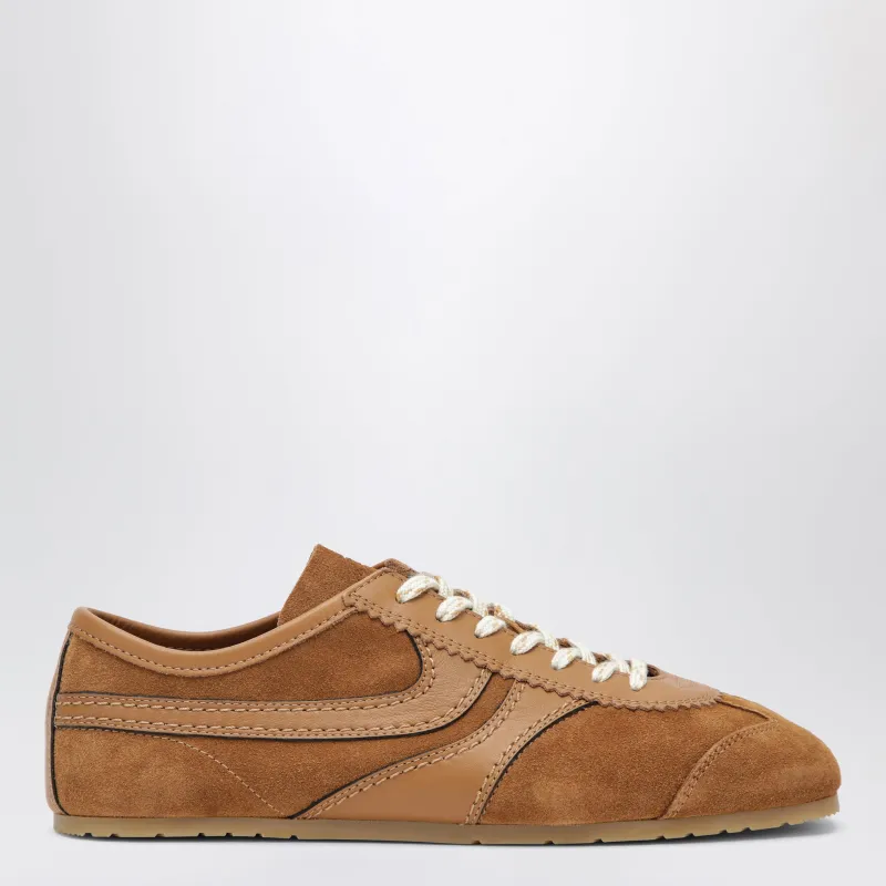 Brown Leather And Suede Sneakers sold by Wanan Luxury