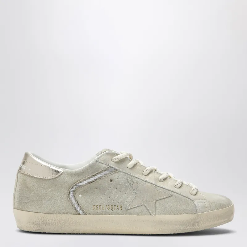 Super-Star Beige/Platinum Suede Sneakers made by Golden Goose