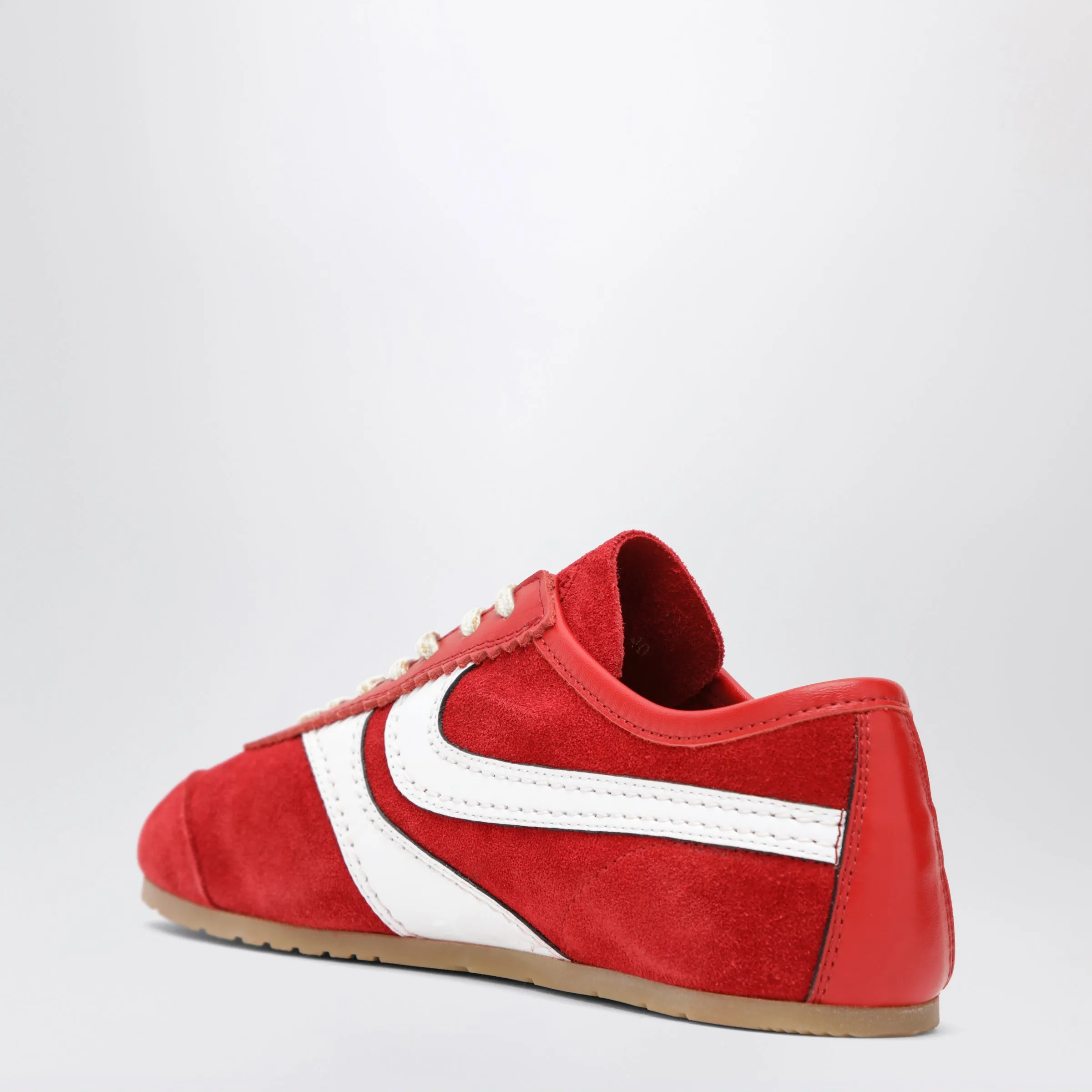 Red/White Leather And Suede Sneakers sold by Wanan Luxury product image thumbnail 2