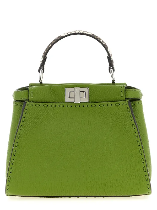 Peekaboo Hand Bags Green made by Fendi
