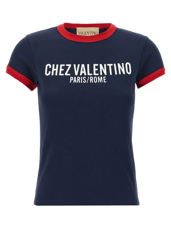 Chez Valentino T-Shirt Blue sold by Wanan Luxury