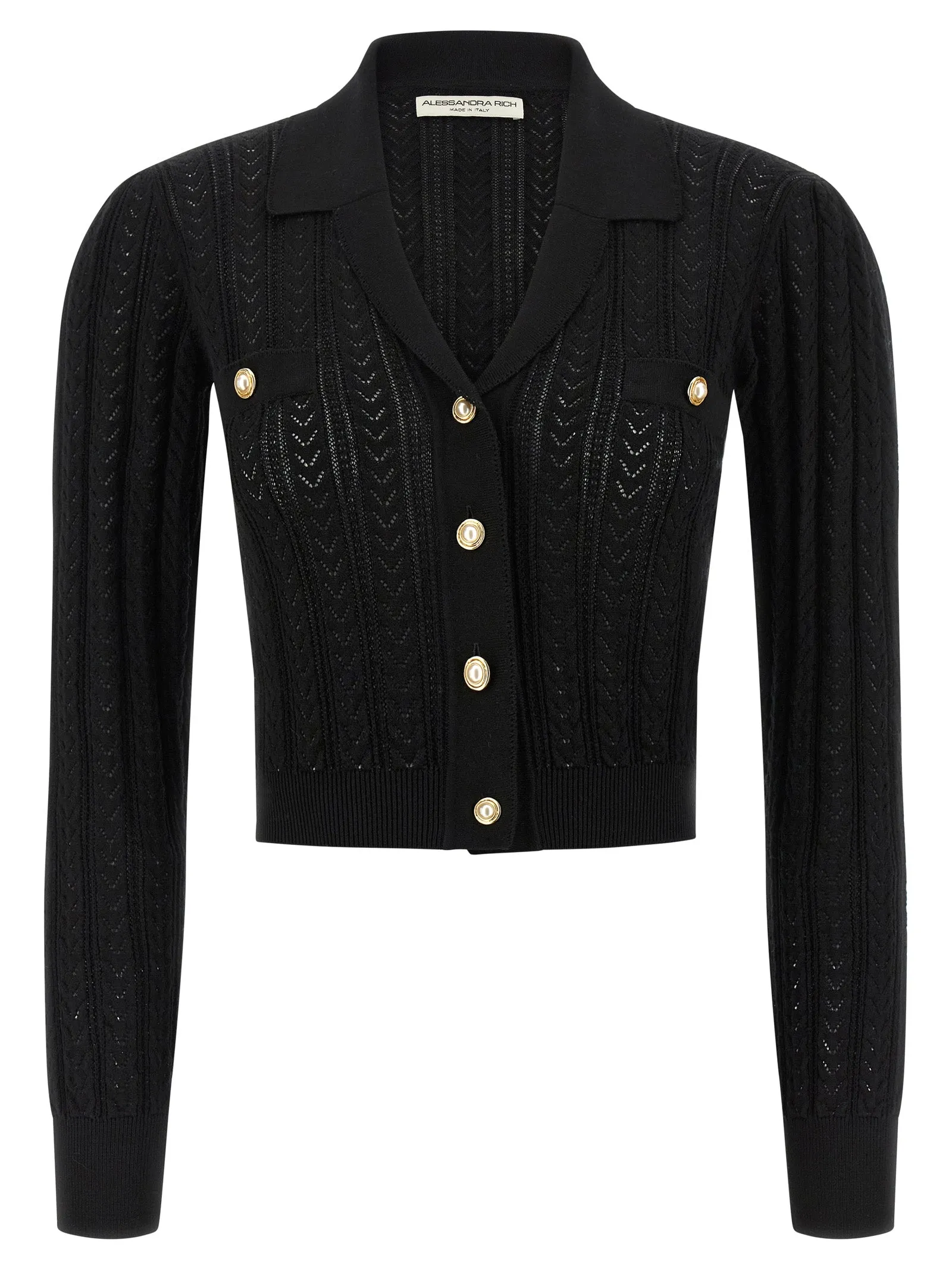 Knit Cardigan Sweaters And Cardigans Black sold by Wanan Luxury