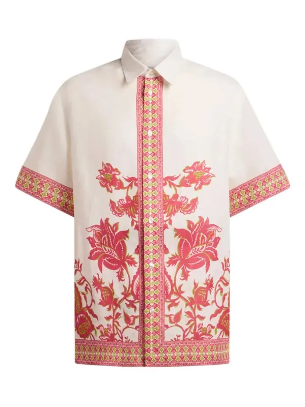 Linen Shirt With Floral Print made by Etro