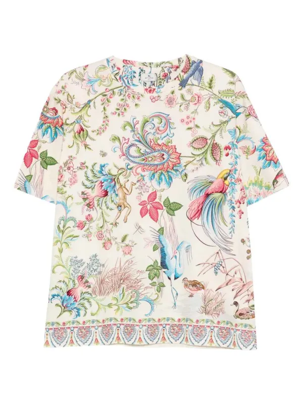 Floral Print T-Shirt made by Etro