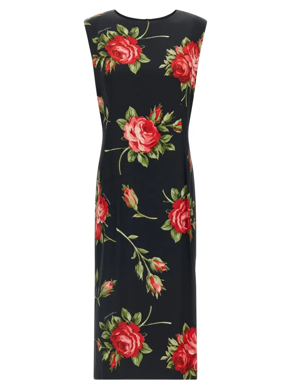 Bouquet Rose Dresses Black made by Dolce & Gabanna
