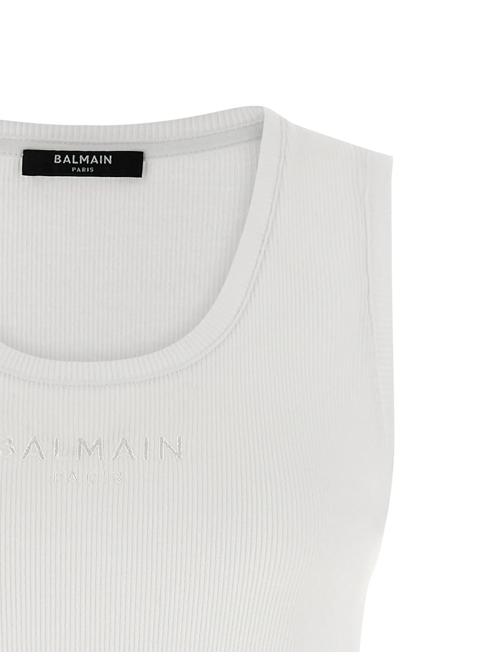 Logo Embroidery Tank Top Tops White sold by Wanan Luxury product image thumbnail 3