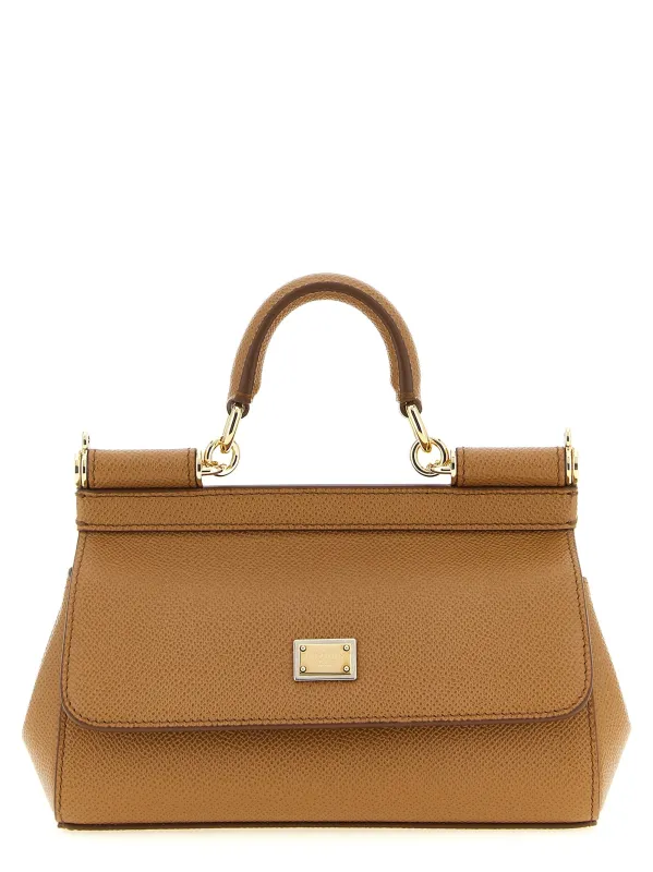 Sicily Hand Bags Beige made by Dolce & Gabanna