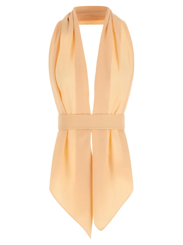 Scarf-Effect Top Tops Pink made by Alberta Ferretti