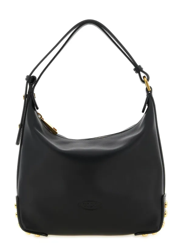 Metal Dots Shoulder Bags Black made by Tod's