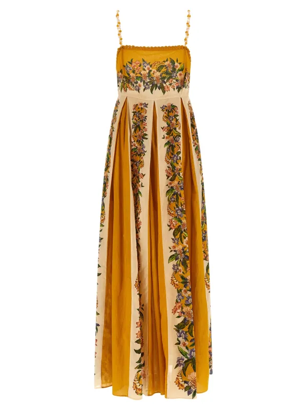 Sand Hilo Stripes Maxi Dresses Yellow made by FARM Rio