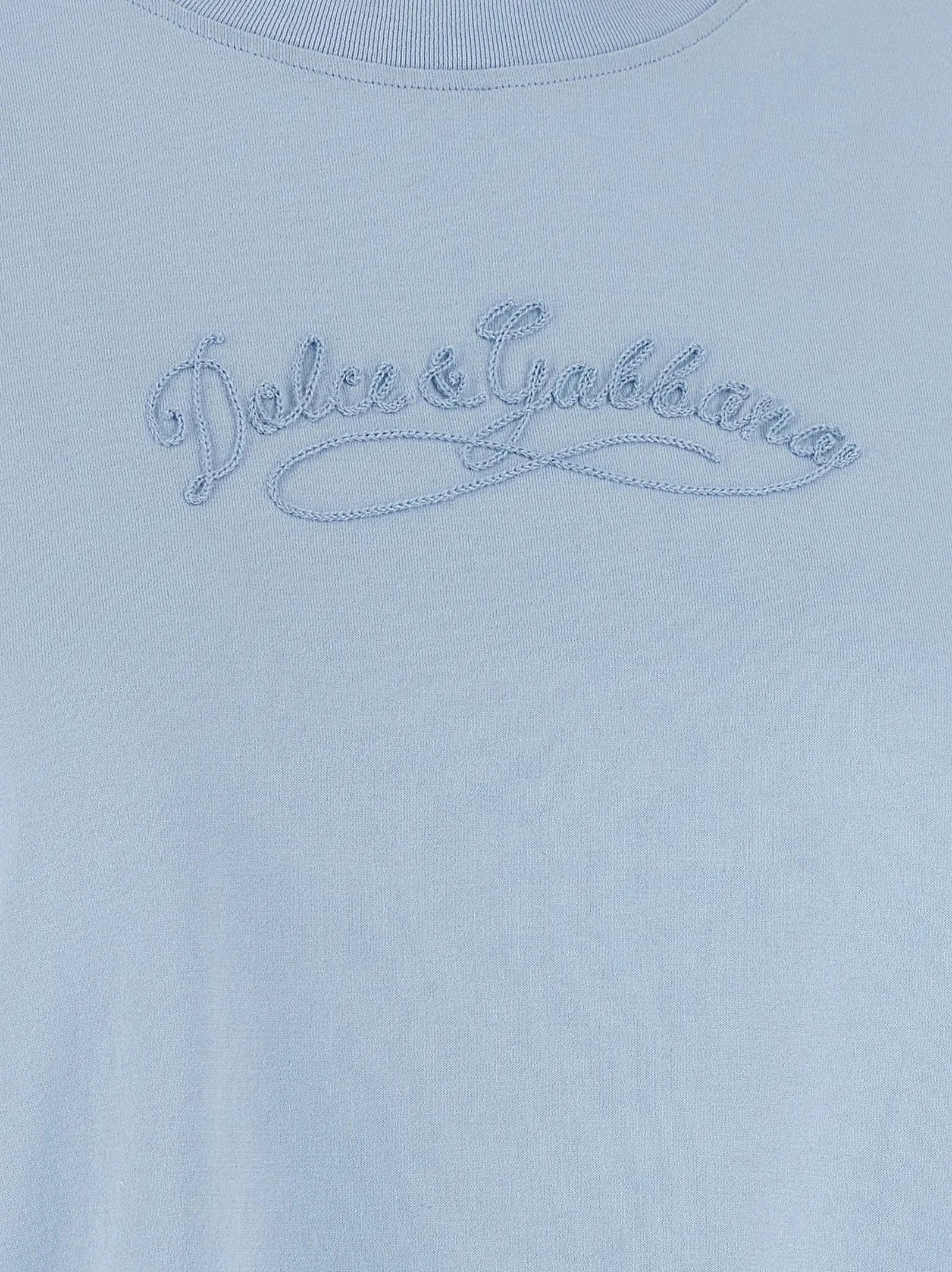 Chain Embroidery T-Shirt Light Blue sold by Wanan Luxury product image thumbnail 4