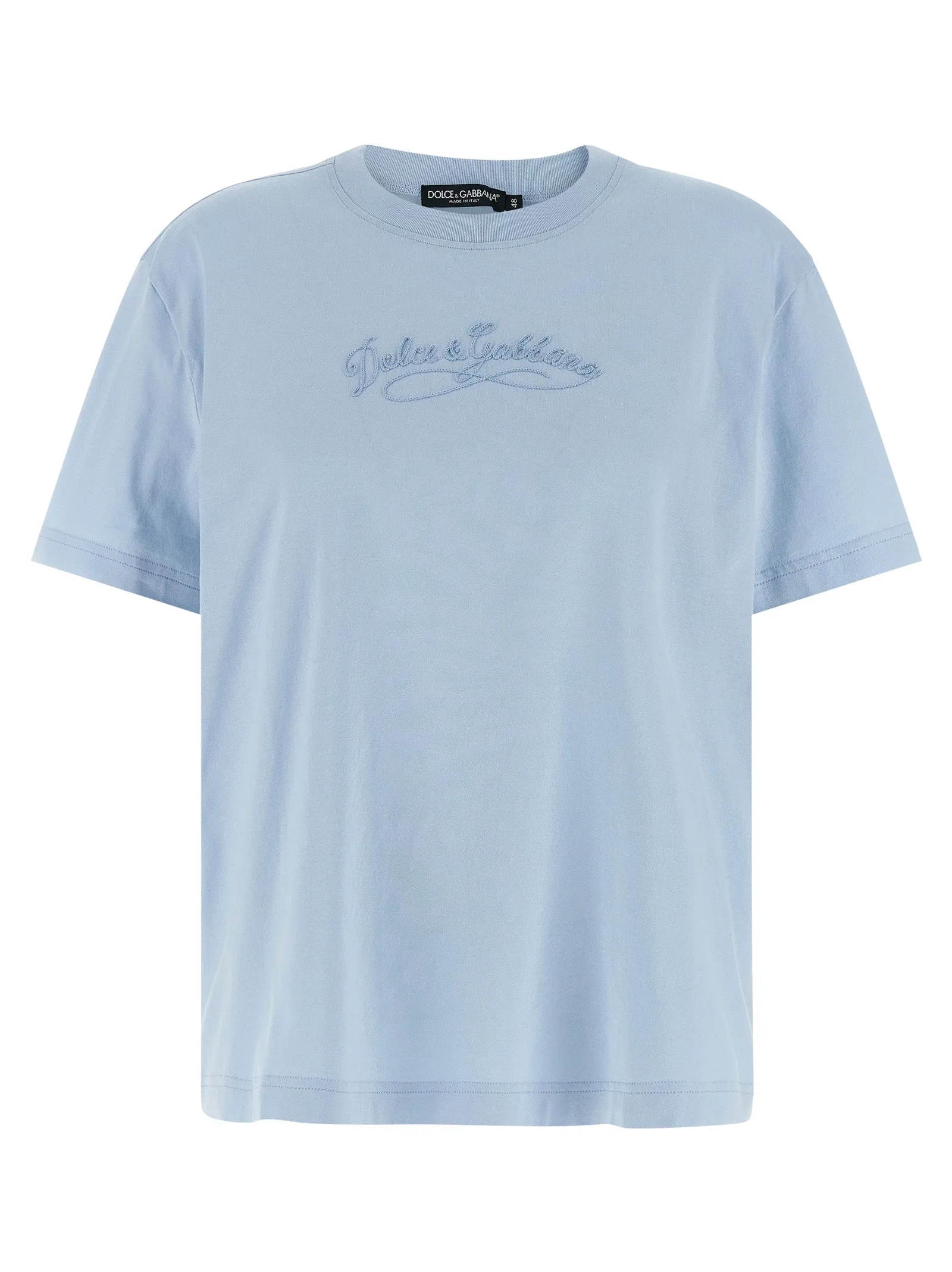 Chain Embroidery T-Shirt Light Blue sold by Wanan Luxury
