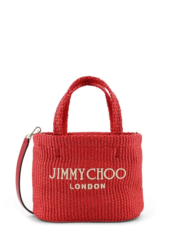 Raffia Crossbody Bag With Embroidered Logo On The Front made by Jimmy Choo