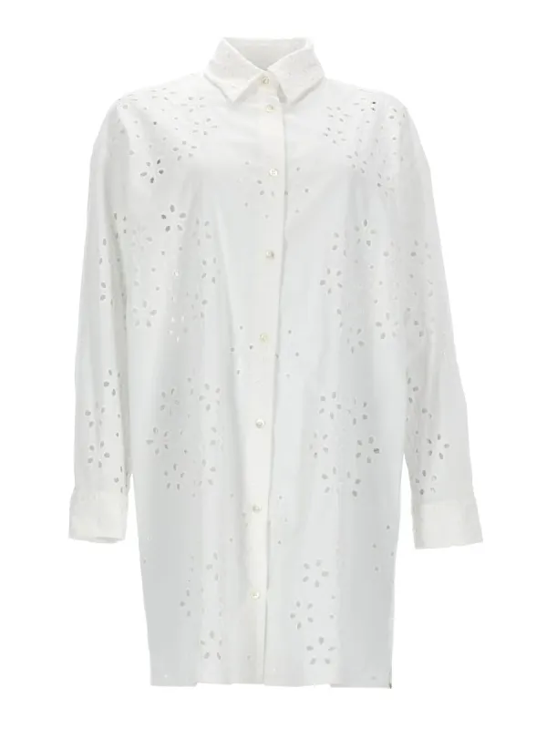 Long Shirt With Perforated Pattern made by Herno