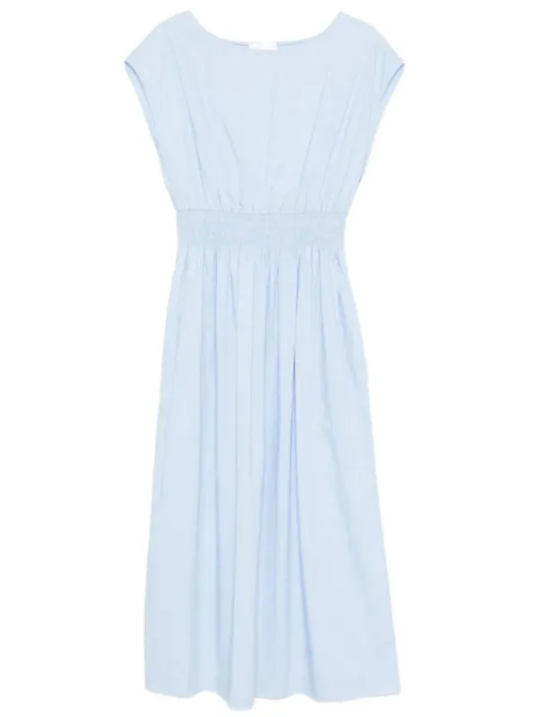 Elasticated Waist Cotton Midi Dress made by Roberto Collina