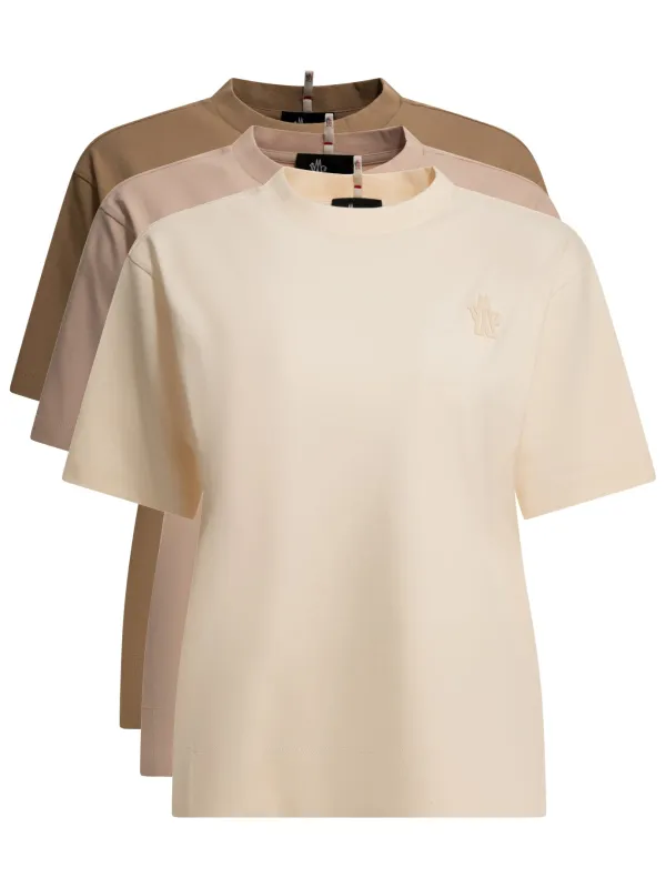 Crew-Neck T-Shirt With Logo T-Shirts Multicolor made by Moncler