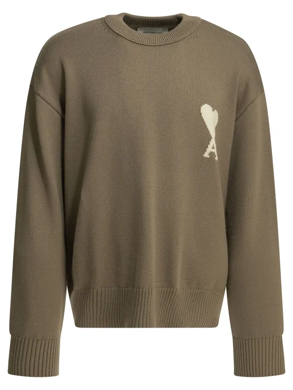 Wool-Blend Crew-Neck Sweater Knitwear Beige made by Wanan Luxury