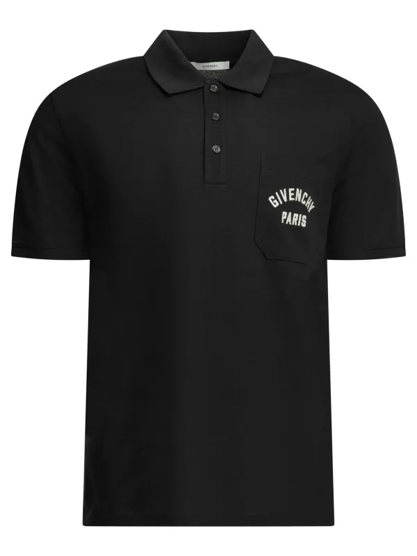 Polo Shirt With Buttons And Logo Polo Shirts Blue made by Givenchy