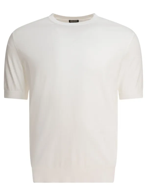 Crew-Neck T-Shirt T-Shirts White made by Ermenegildo Zegna