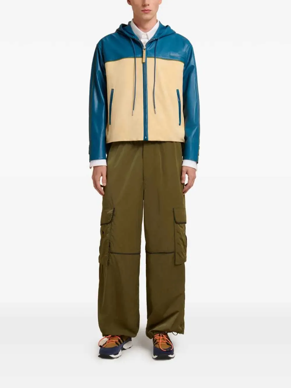 Hooded Leather Jacket sold by Wanan Luxury product image thumbnail 2