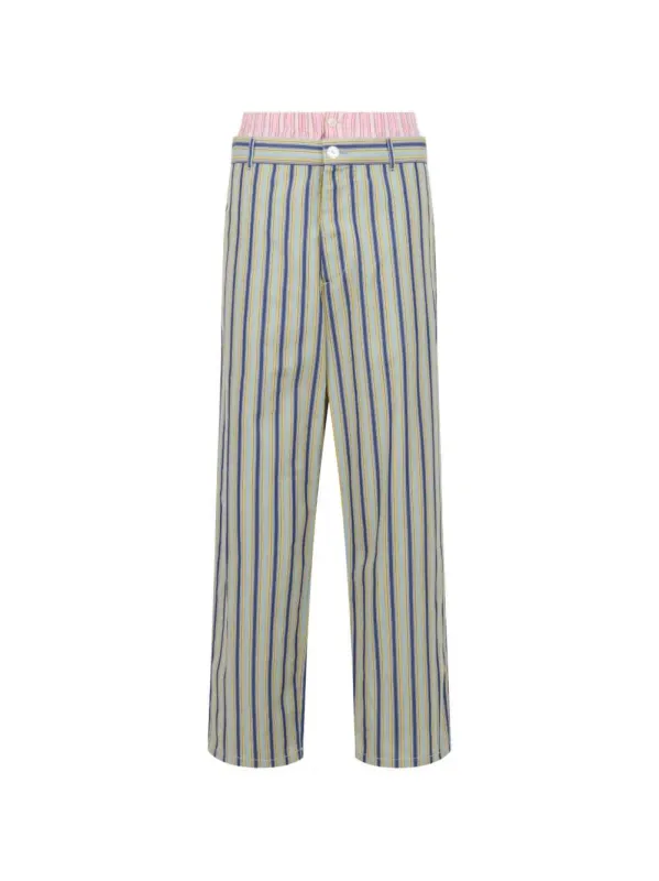 Striped Wide-Leg Pants made by Marni