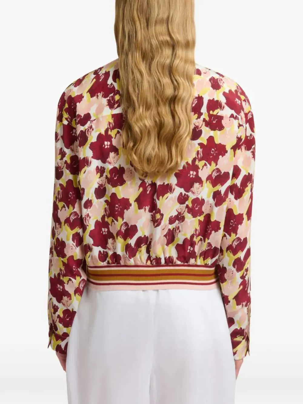 Floral Striped Silk Shirt sold by Wanan Luxury product image thumbnail 4