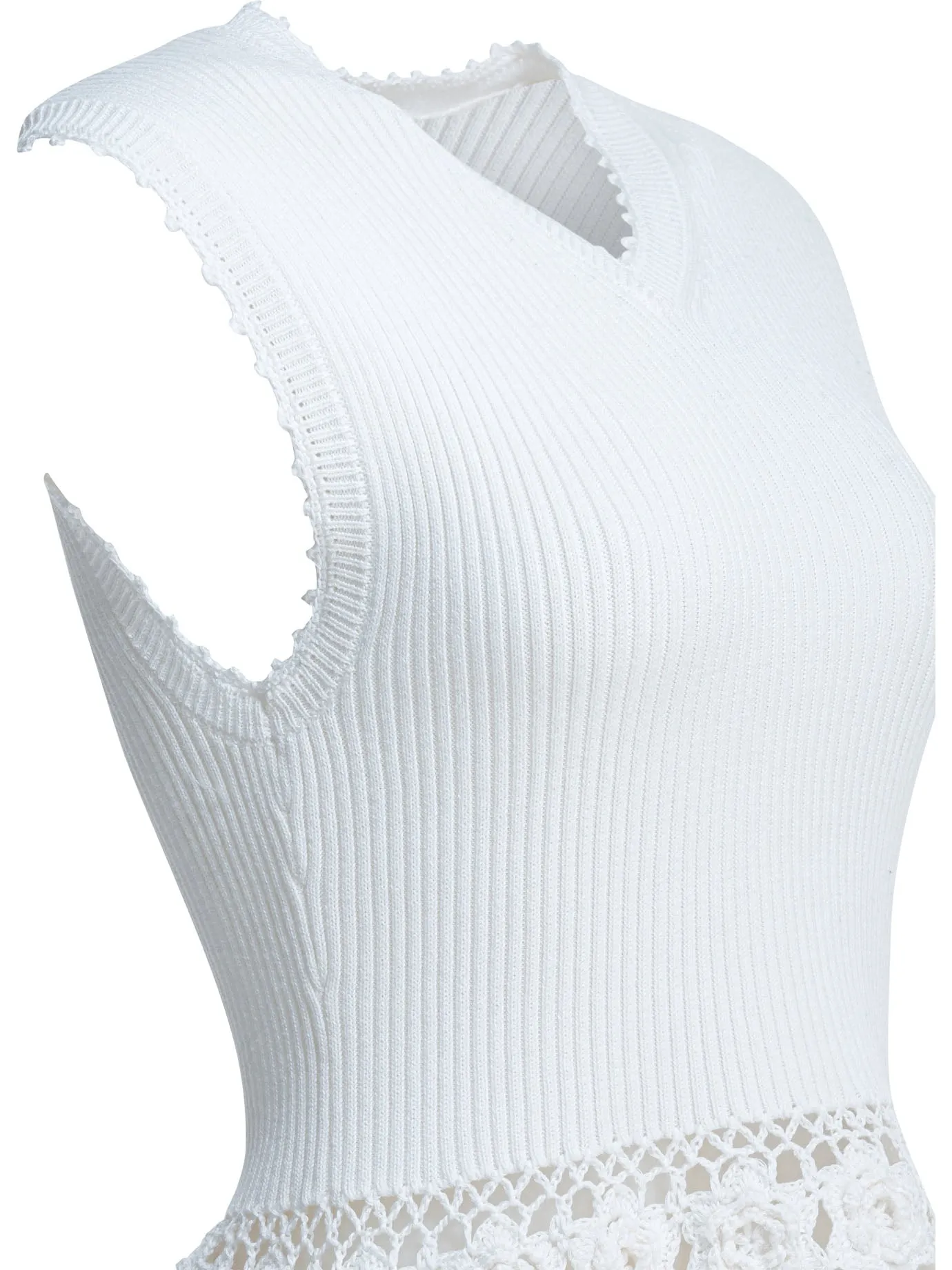 Knitted Worked Vest Knitwear White sold by Wanan Luxury product image thumbnail 4