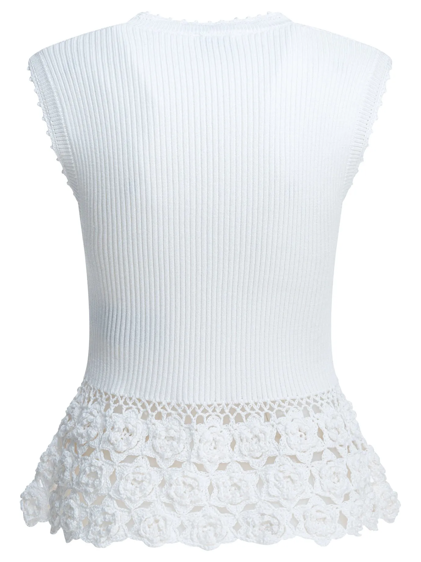 Knitted Worked Vest Knitwear White sold by Wanan Luxury product image thumbnail 2