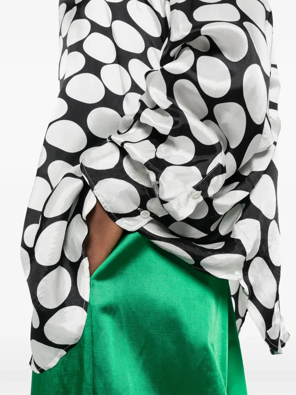 Casia Viscose Shirt With Large Polka Dot-Motif sold by Wanan Luxury product image thumbnail 3