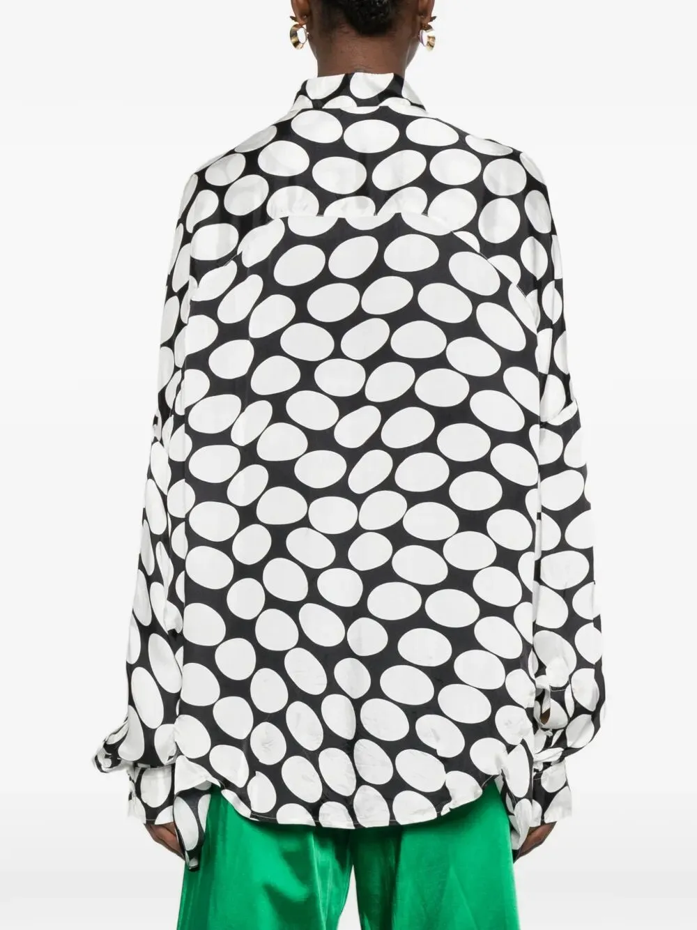 Casia Viscose Shirt With Large Polka Dot-Motif sold by Wanan Luxury product image thumbnail 4