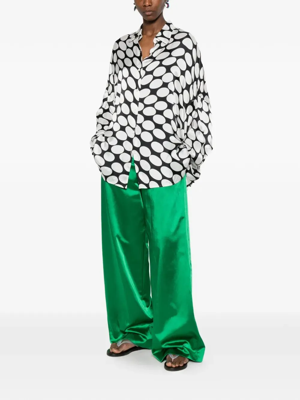 Casia Viscose Shirt With Large Polka Dot-Motif sold by Wanan Luxury product image thumbnail 2