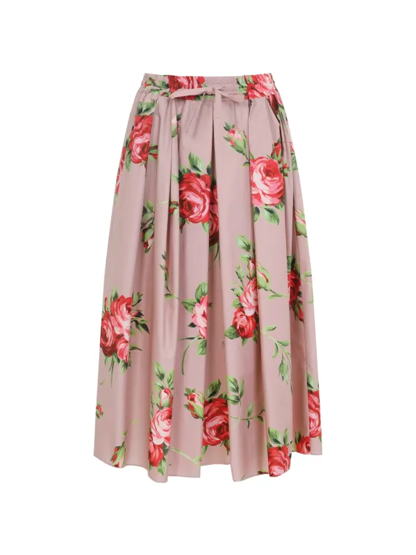 Cotton Skirt With Iconic Print sold by Wanan Luxury