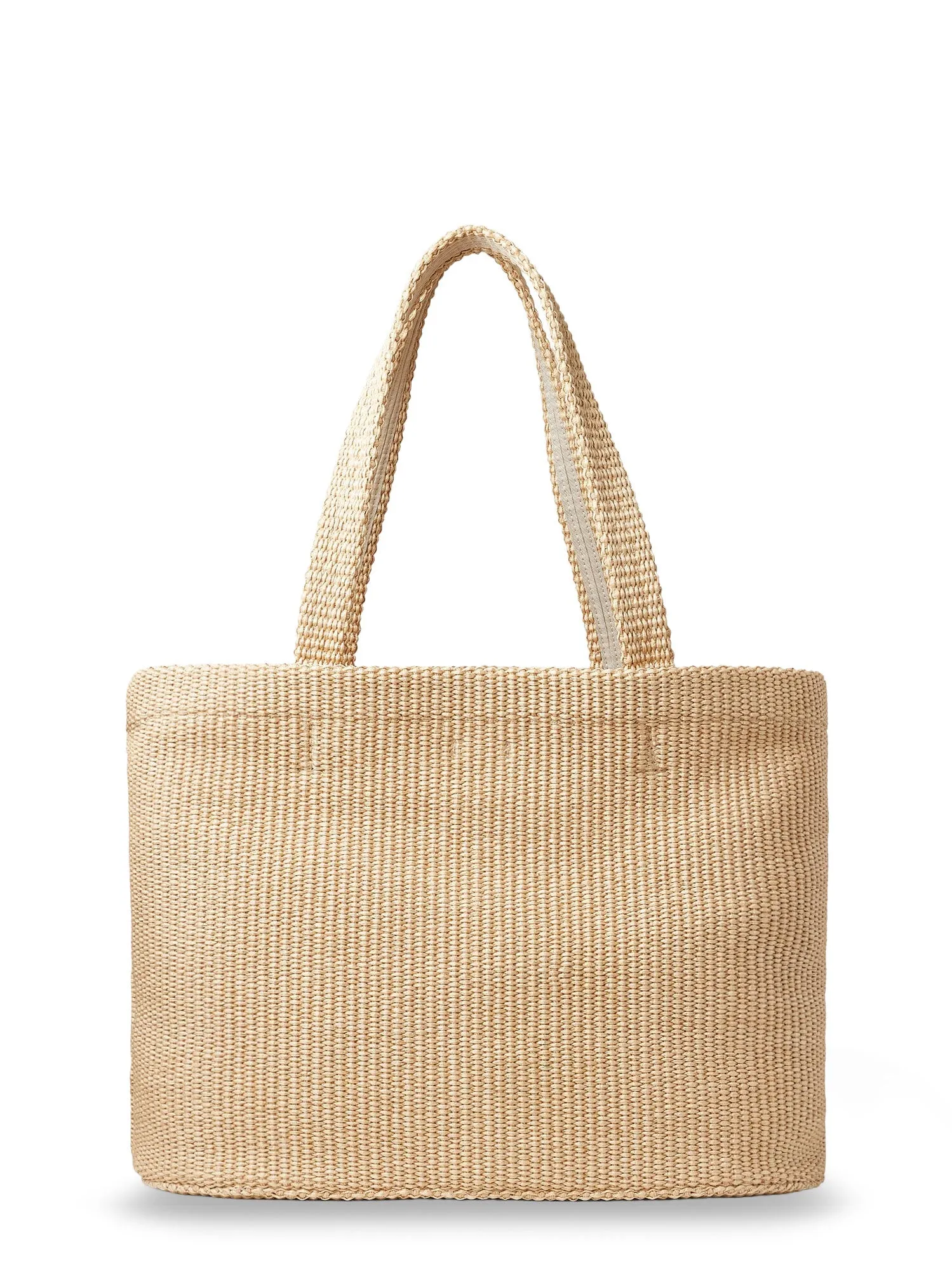 Raffia Shopping Bag With Lettering Logo On The Front sold by Wanan Luxury product image thumbnail 2