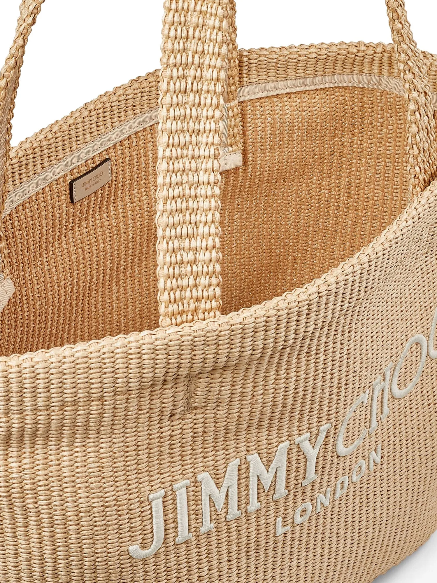 Raffia Shopping Bag With Lettering Logo On The Front sold by Wanan Luxury product image thumbnail 4