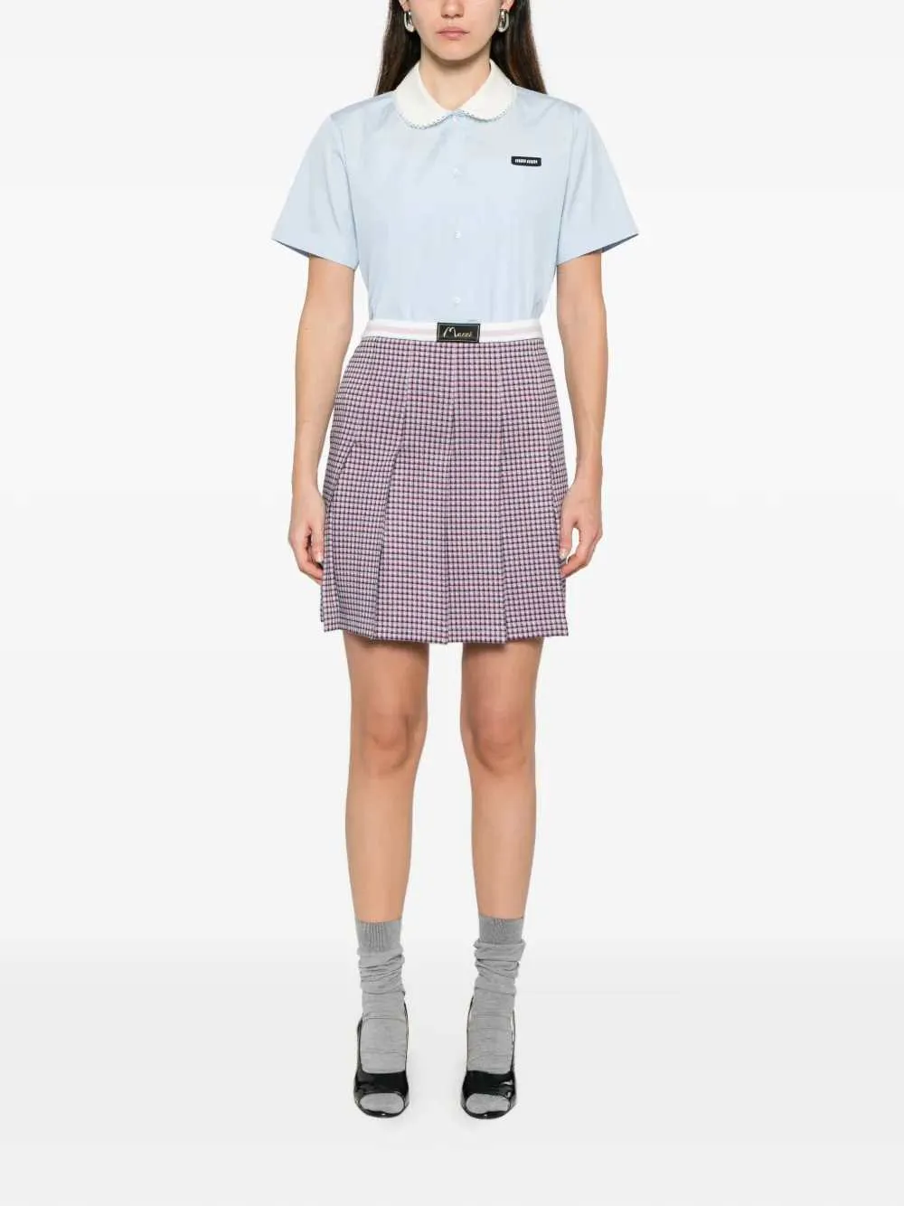 Plaid Pleated Skirt sold by Wanan Luxury product image thumbnail 2