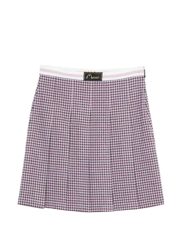Plaid Pleated Skirt made by Marni