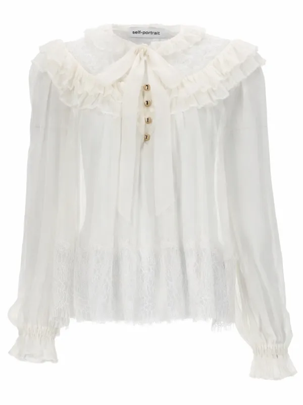 Georgette Blouse With Ruffles made by Self-Portrait