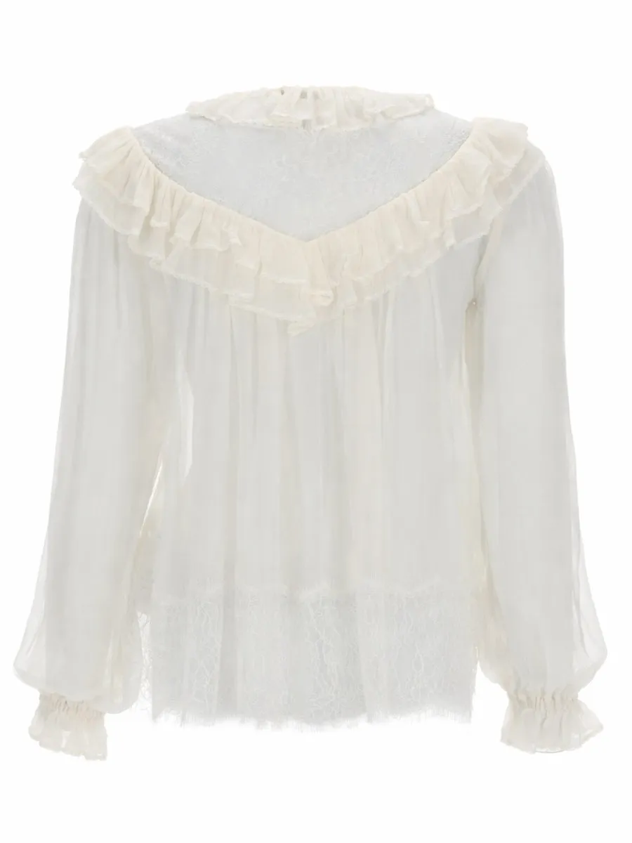 Georgette Blouse With Ruffles sold by Wanan Luxury product image thumbnail 2