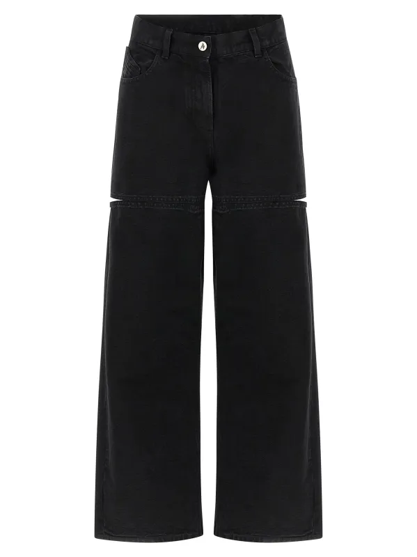 Cut-Out Jeans Black sold by Wanan Luxury
