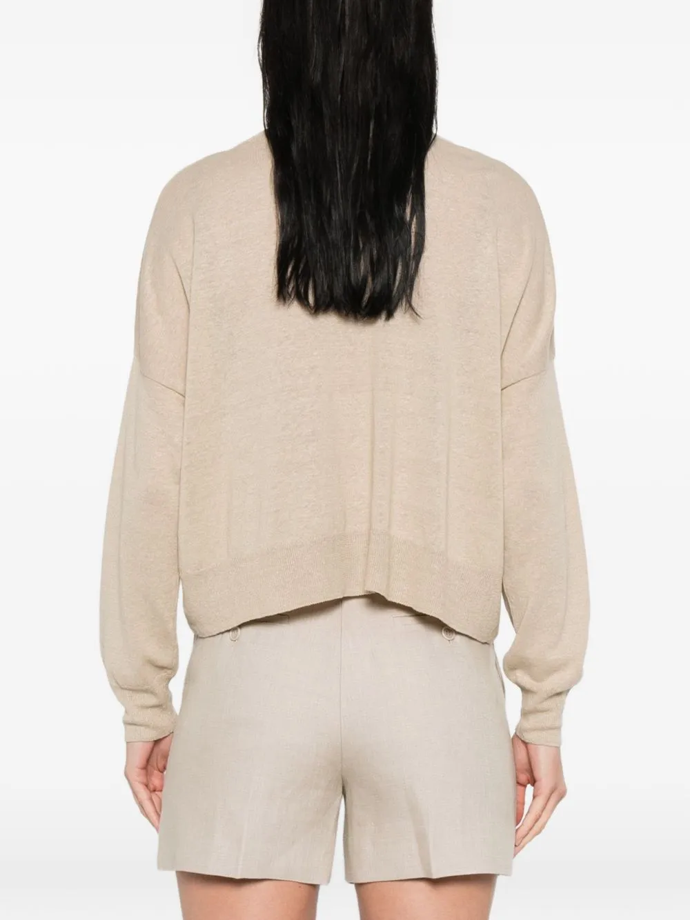 Linen And Cotton Blend Cardigan sold by Wanan Luxury product image thumbnail 5
