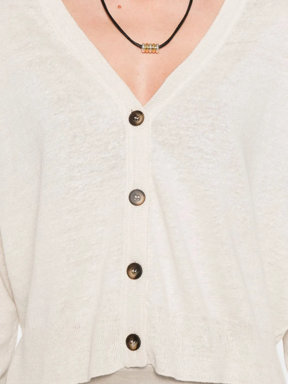 Linen And Cotton Blend Cardigan sold by Wanan Luxury product image thumbnail 2
