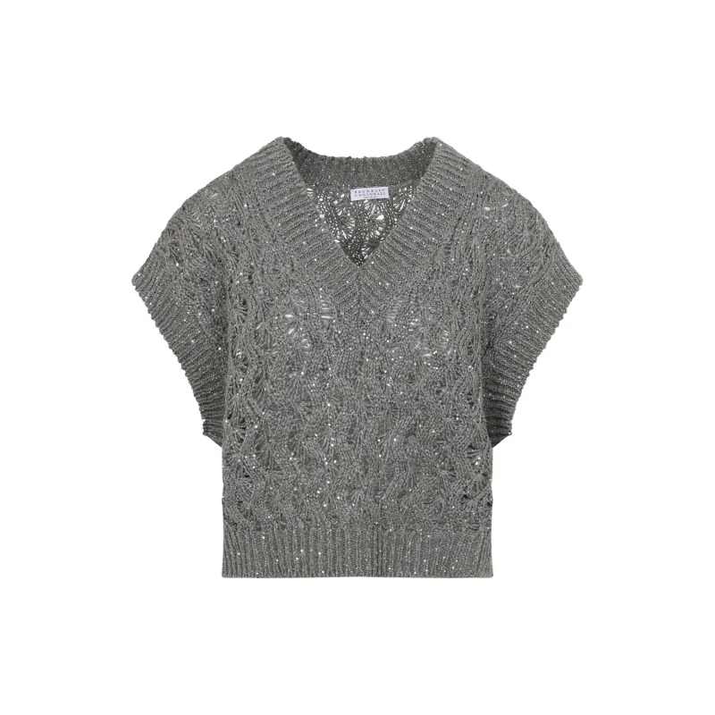 V Neck Green made by Brunello Cucinelli
